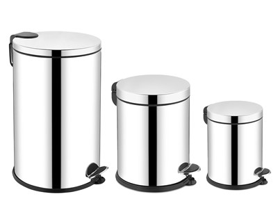 PEDAL STAINLESS METAL BINS