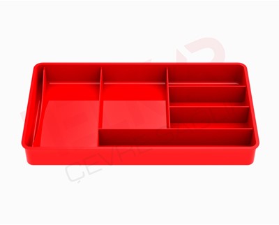 MULTI-COMPARTMENT CONTAINER IN THE TRAY