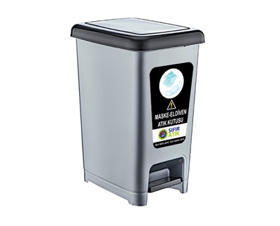 60 LT SLIM PEDALLED MASK-GLOVE WASTE BIN